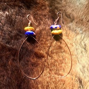 One Statement African Glass Bead Earrings